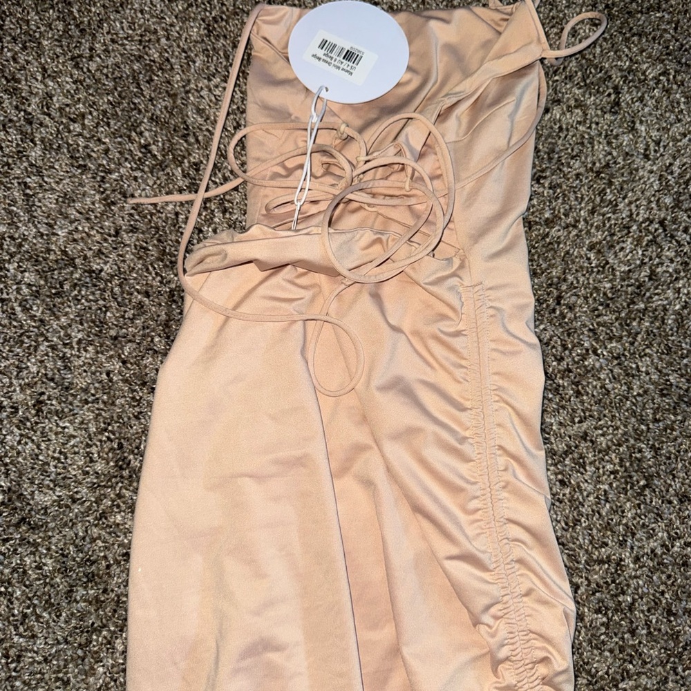Princess Polly Blush Ruched Dress going out dress fun nude dress - Picture 3 of 6